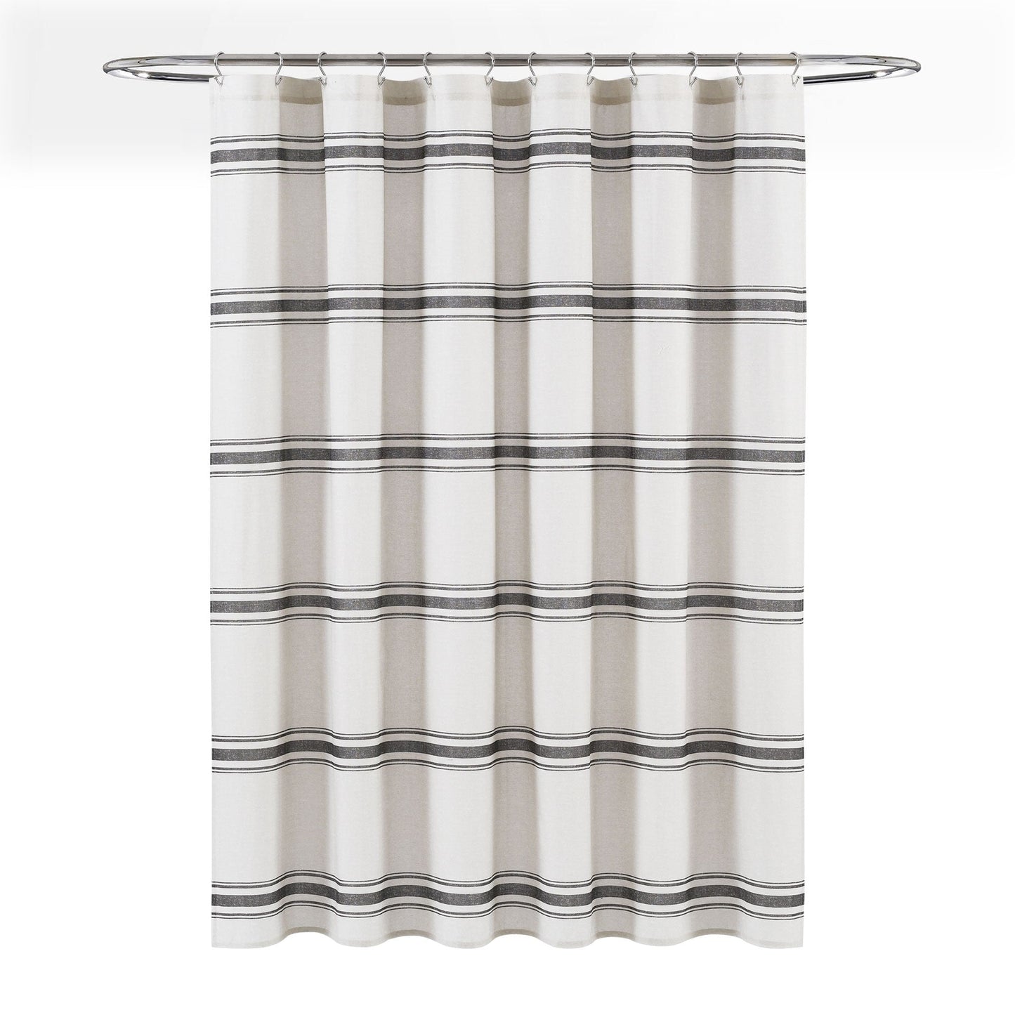 Lush Decor Farmhouse Stripe Shower Curtain