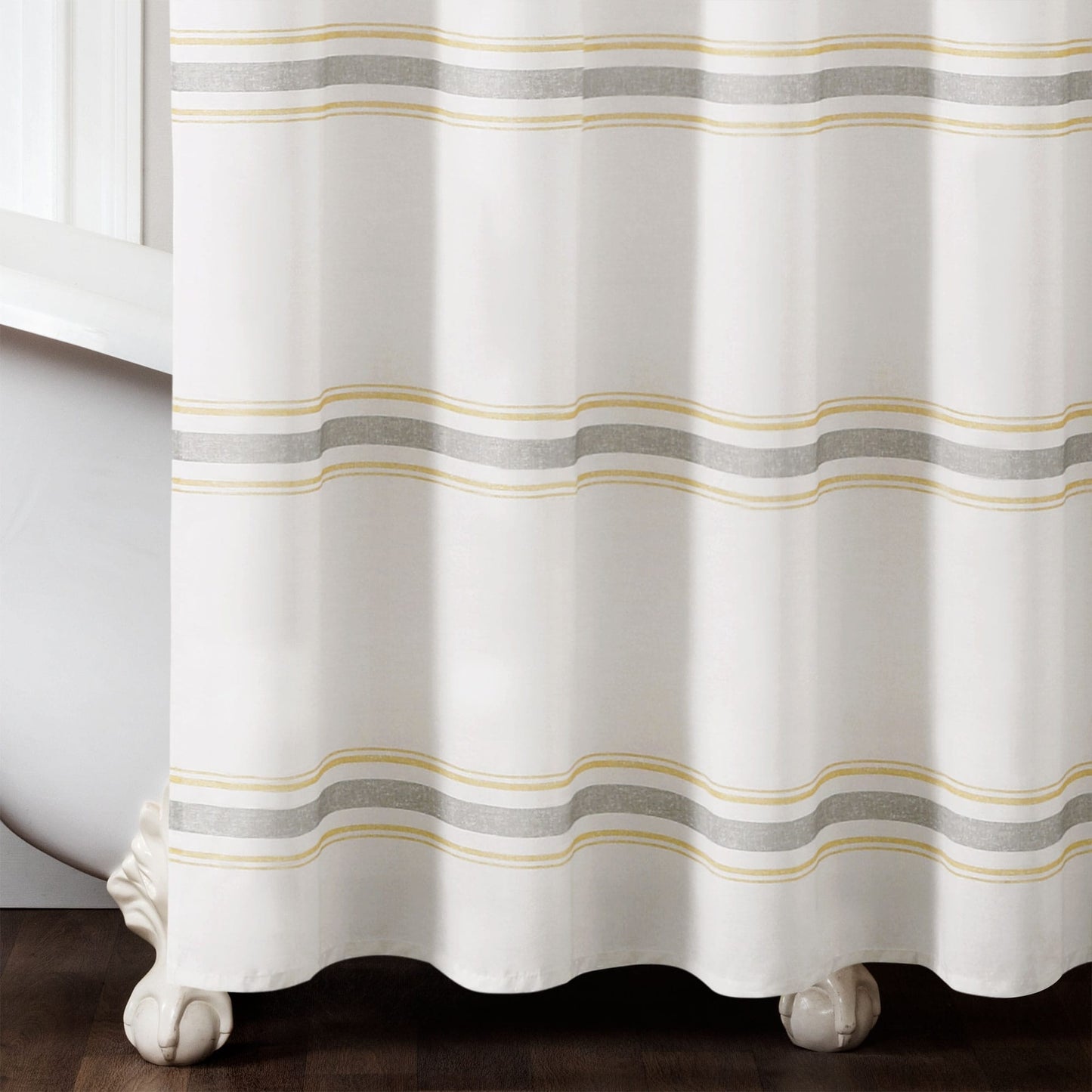 Lush Decor Farmhouse Stripe Shower Curtain