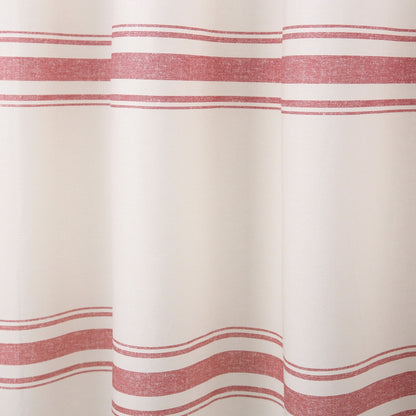 Lush Decor Farmhouse Stripe Shower Curtain