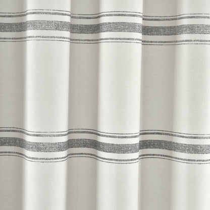 Lush Decor Farmhouse Stripe Shower Curtain