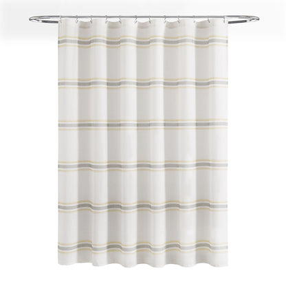 Lush Decor Farmhouse Stripe Shower Curtain