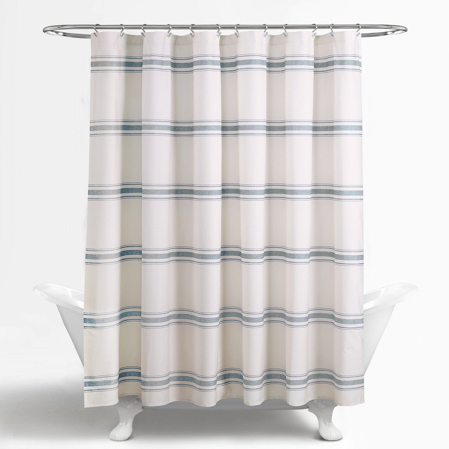 Lush Decor Farmhouse Stripe Shower Curtain
