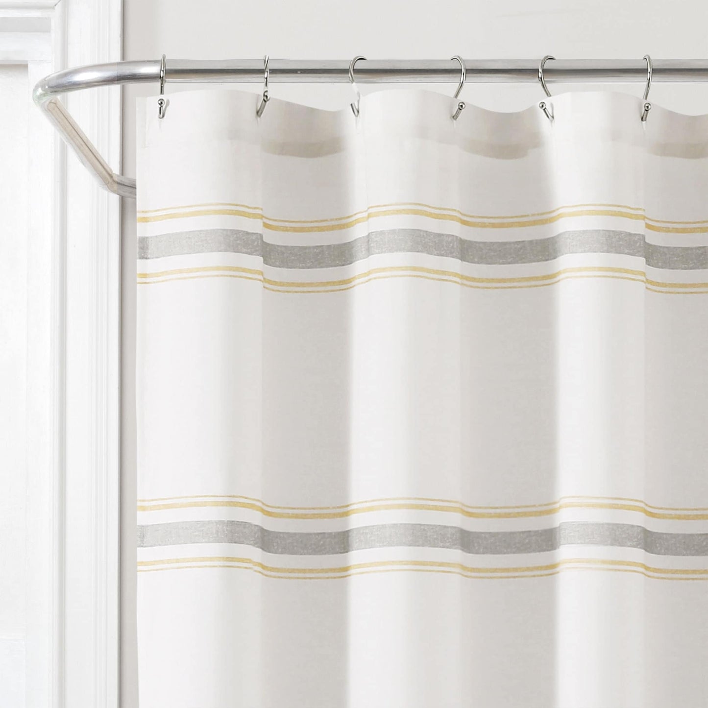 Lush Decor Farmhouse Stripe Shower Curtain
