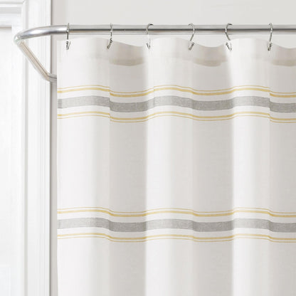 Lush Decor Farmhouse Stripe Shower Curtain