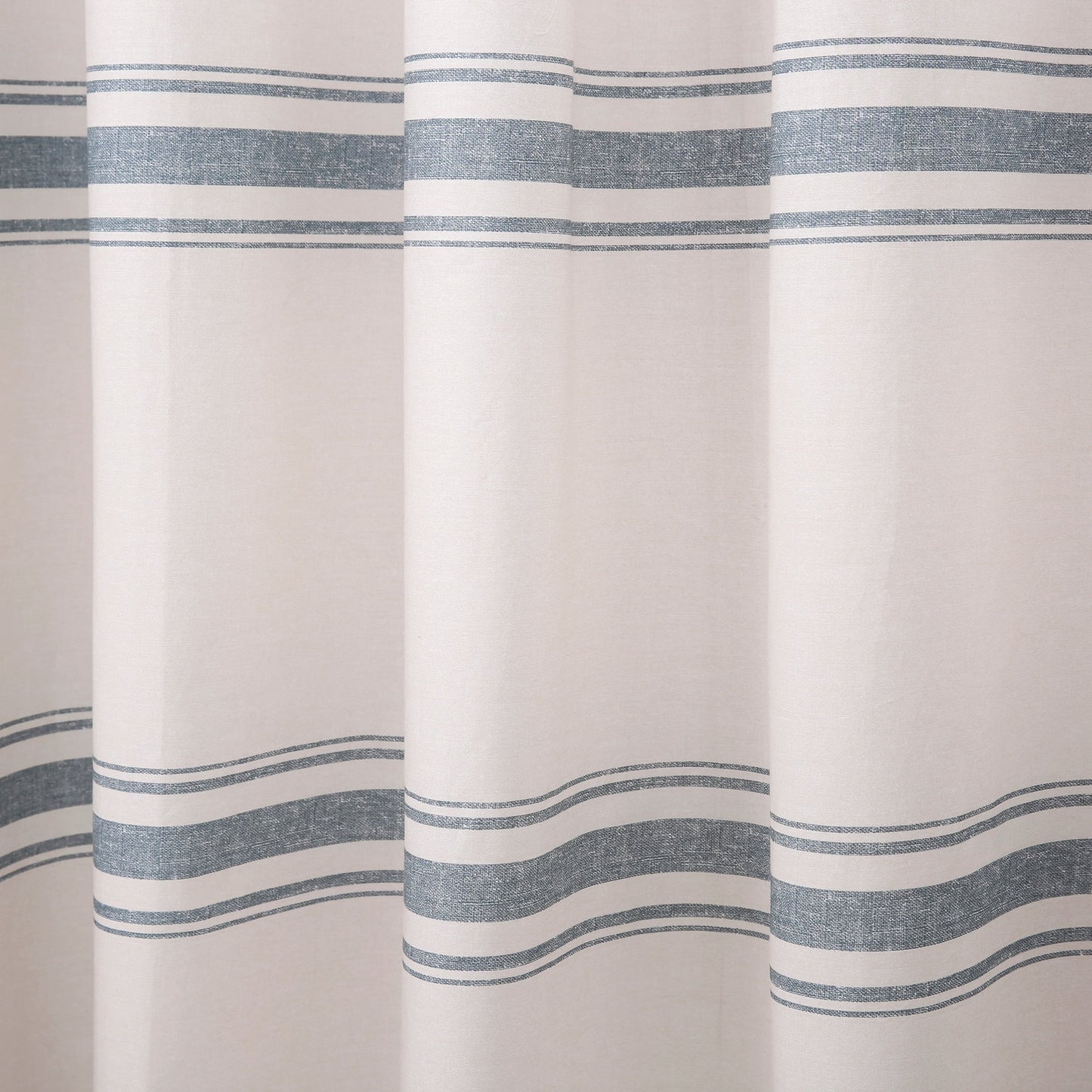 Lush Decor Farmhouse Stripe Shower Curtain