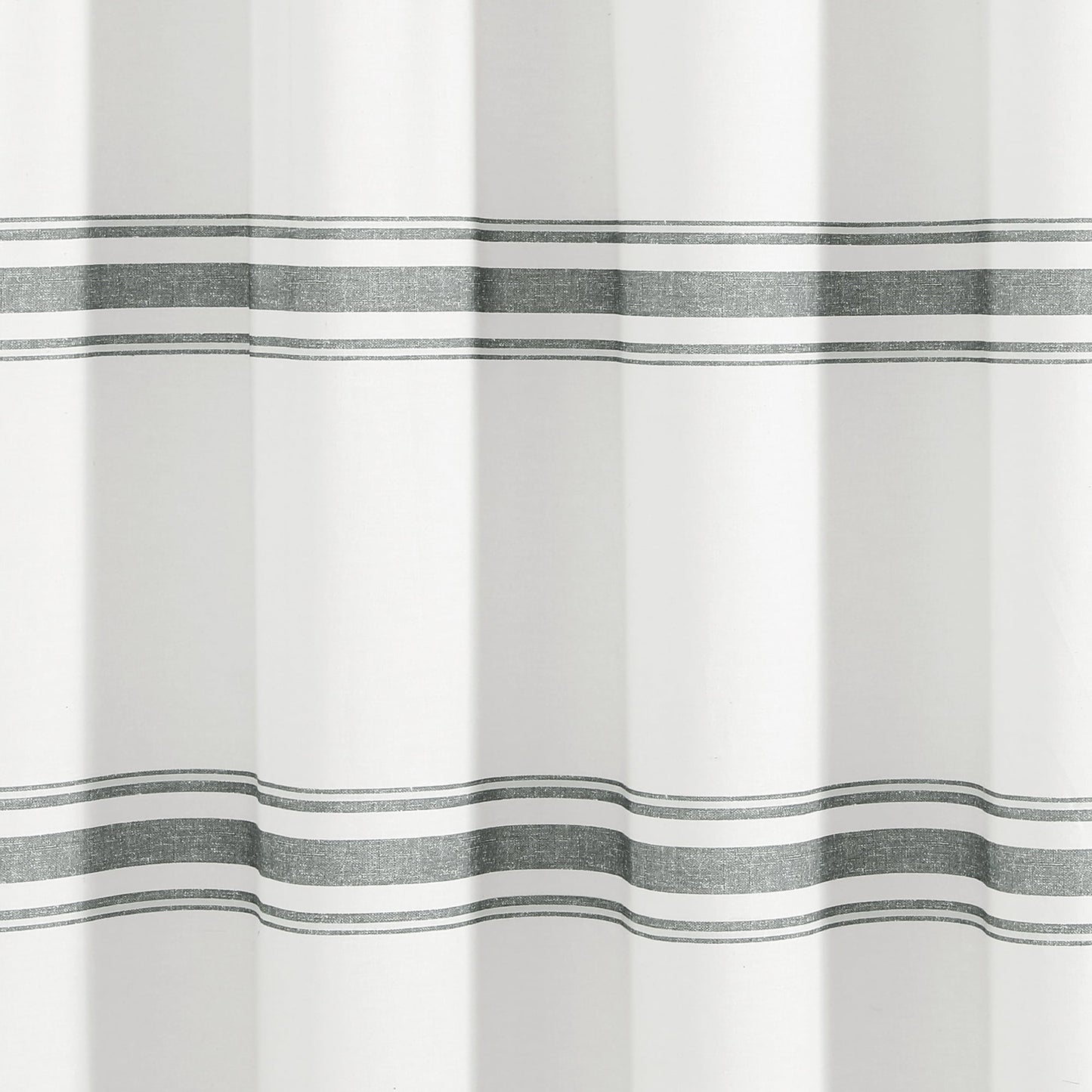 Lush Decor Farmhouse Stripe Shower Curtain