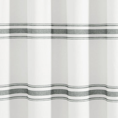 Lush Decor Farmhouse Stripe Shower Curtain