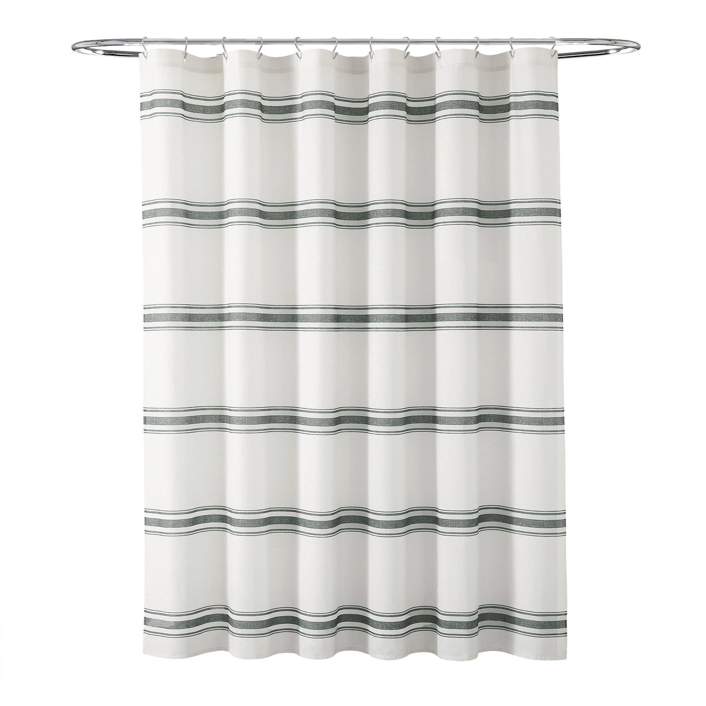 Lush Decor Farmhouse Stripe Shower Curtain