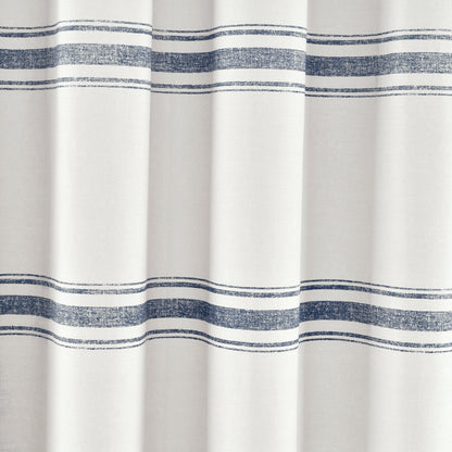 Lush Decor Farmhouse Stripe Shower Curtain