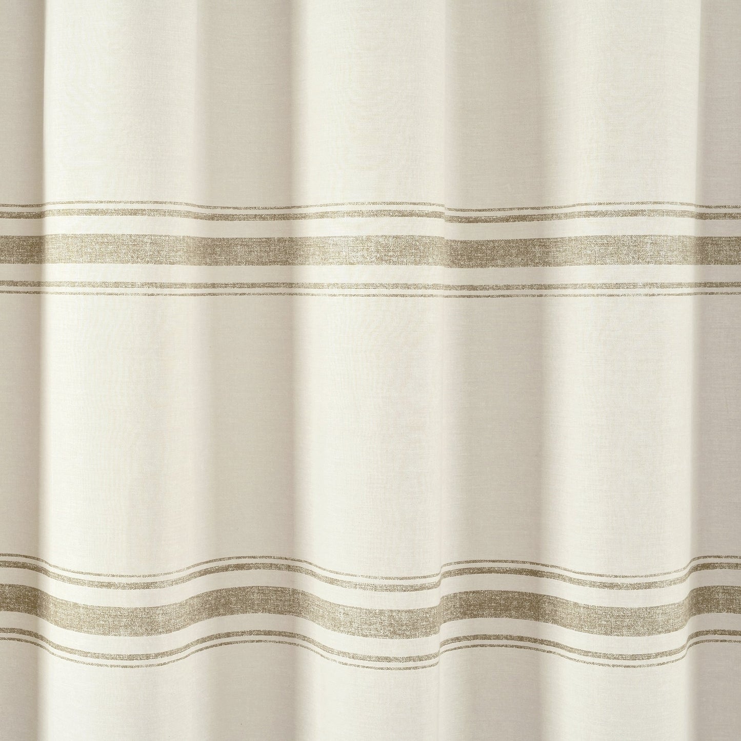 Lush Decor Farmhouse Stripe Shower Curtain