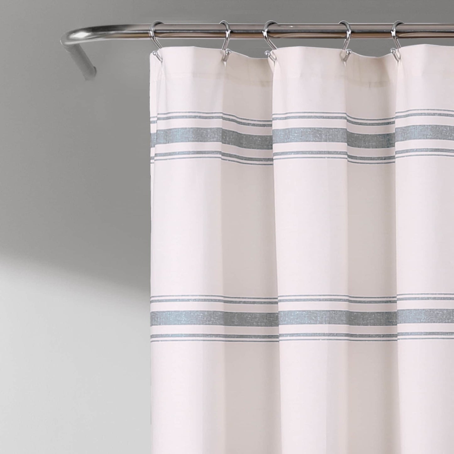 Lush Decor Farmhouse Stripe Shower Curtain