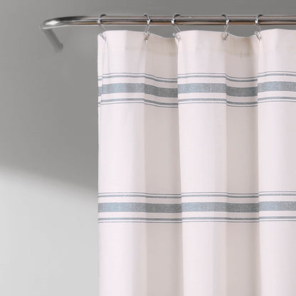Lush Decor Farmhouse Stripe Shower Curtain