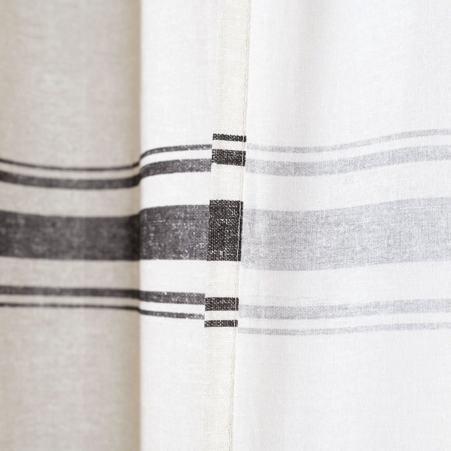 Lush Decor Farmhouse Stripe Shower Curtain