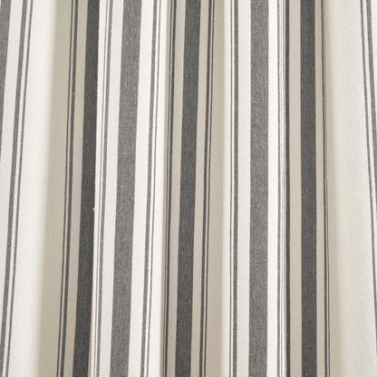 Lush Decor Farmhouse Stripe Yarn Dyed Cotton Window Curtain Panel Pair