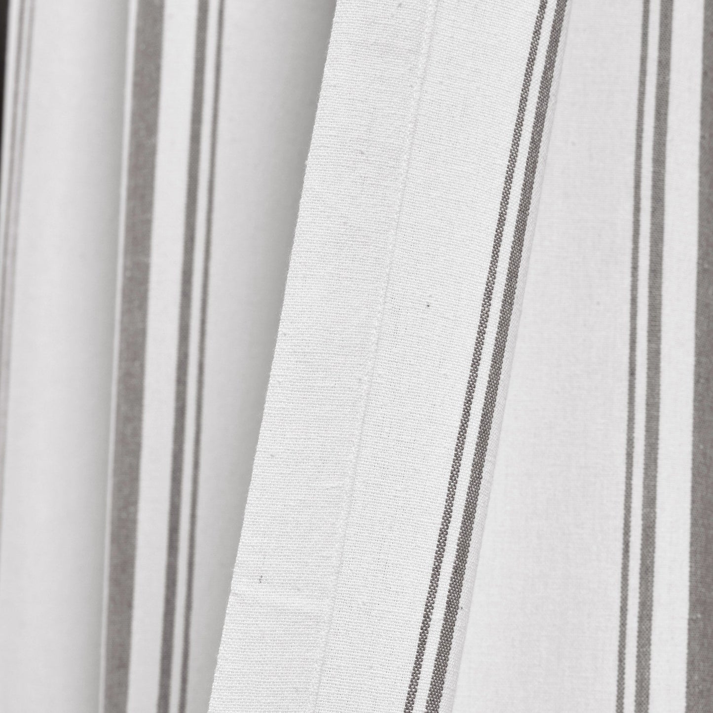 Lush Decor Farmhouse Stripe Yarn Dyed Cotton Window Curtain Panel Pair