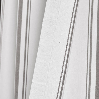 Lush Decor Farmhouse Stripe Yarn Dyed Cotton Window Curtain Panel Pair