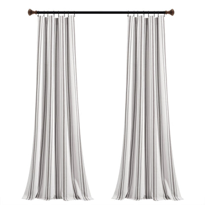 Lush Decor Farmhouse Stripe Yarn Dyed Cotton Window Curtain Panel Pair