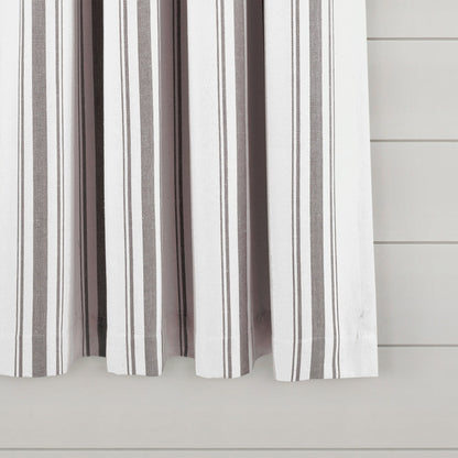 Lush Decor Farmhouse Stripe Yarn Dyed Cotton Window Curtain Panel Pair