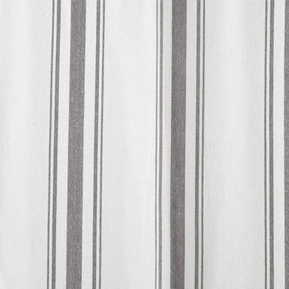 Lush Decor Farmhouse Stripe Yarn Dyed Cotton Window Curtain Panel Pair