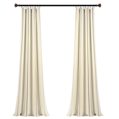 Lush Decor Farmhouse Stripe Yarn Dyed Cotton Window Curtain Panel Pair