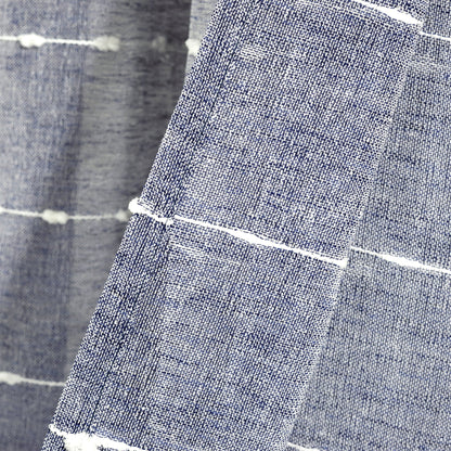 Lush Decor Farmhouse Textured Grommet Sheer Window Curtain Panel Pair