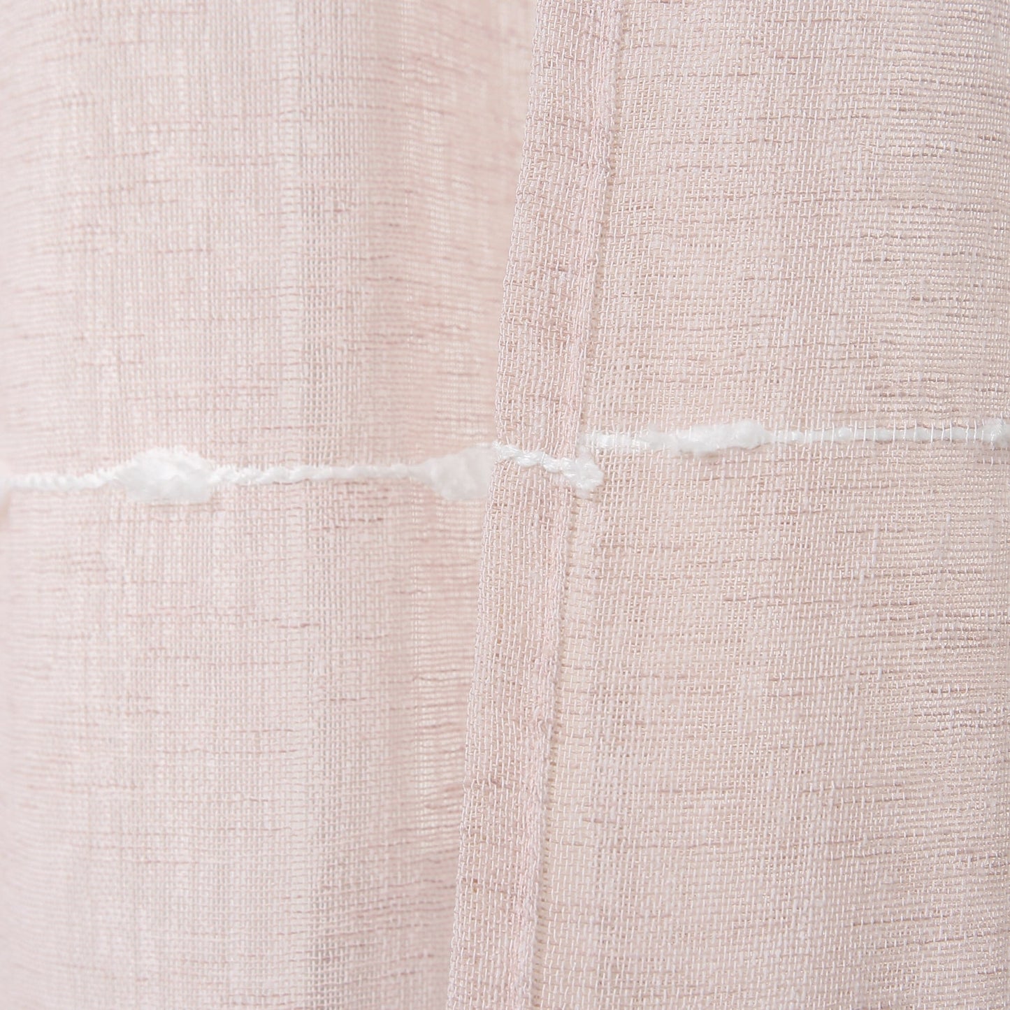 Lush Decor Farmhouse Textured Grommet Sheer Window Curtain Panel Pair