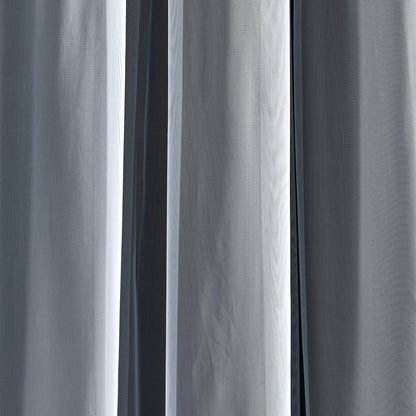 Lush Decor Grommet Sheer Panel Pair with Insulated Blackout Lining