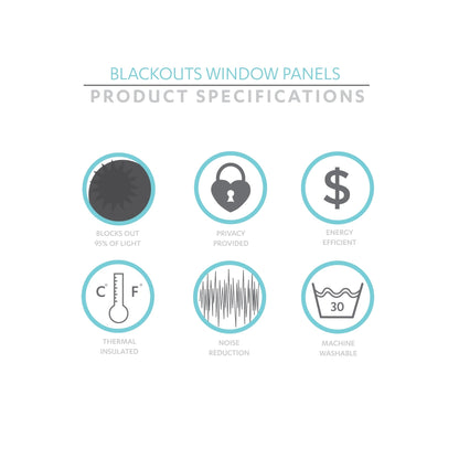 Lush Decor Insulated Grommet Blackout Curtain Panel Pair