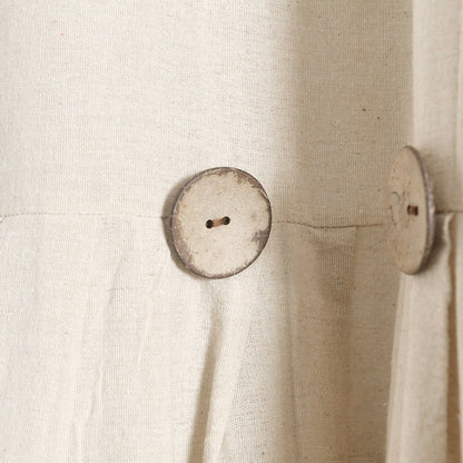 Lush Decor Linen Button Single Panel Window Curtain