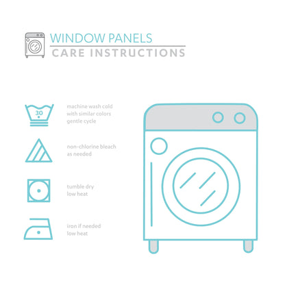 Lush Decor Linen Button Single Panel Window Curtain