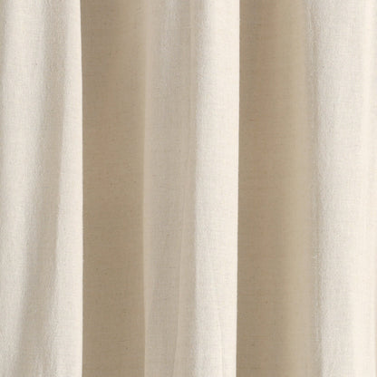 Lush Decor Linen Button Single Panel Window Curtain