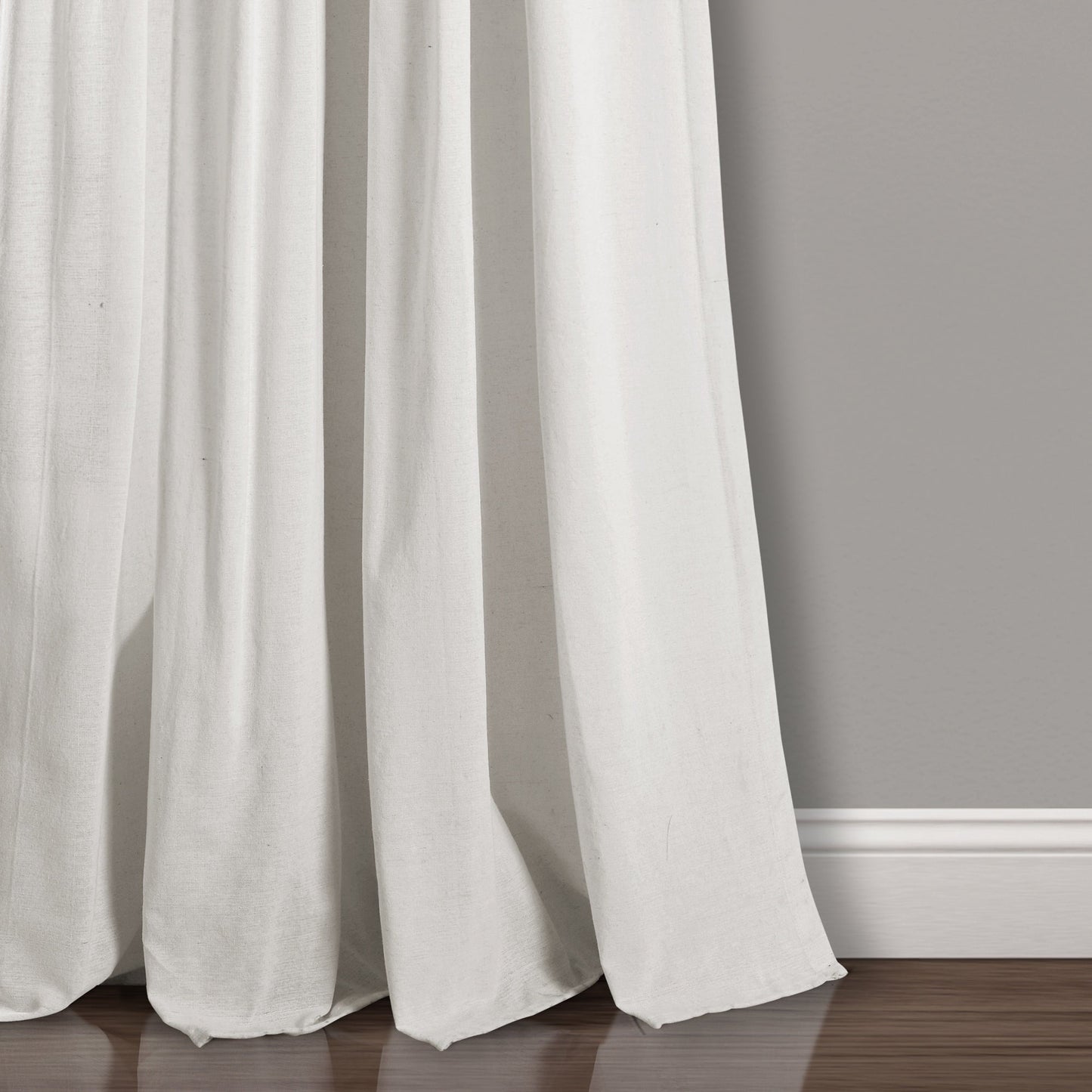 Lush Decor Linen Button Single Panel Window Curtain