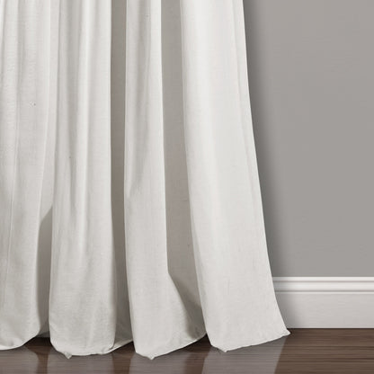 Lush Decor Linen Button Single Panel Window Curtain