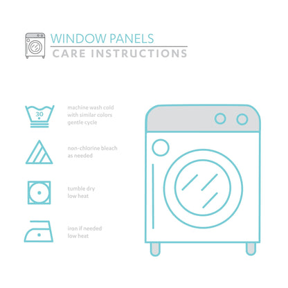 Lush Decor Linen Button Single Panel Window Curtain