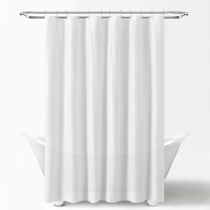 Lush Decor Peva Frosted Mildew Resistant Shower Curtain Liner With Grommets White Single