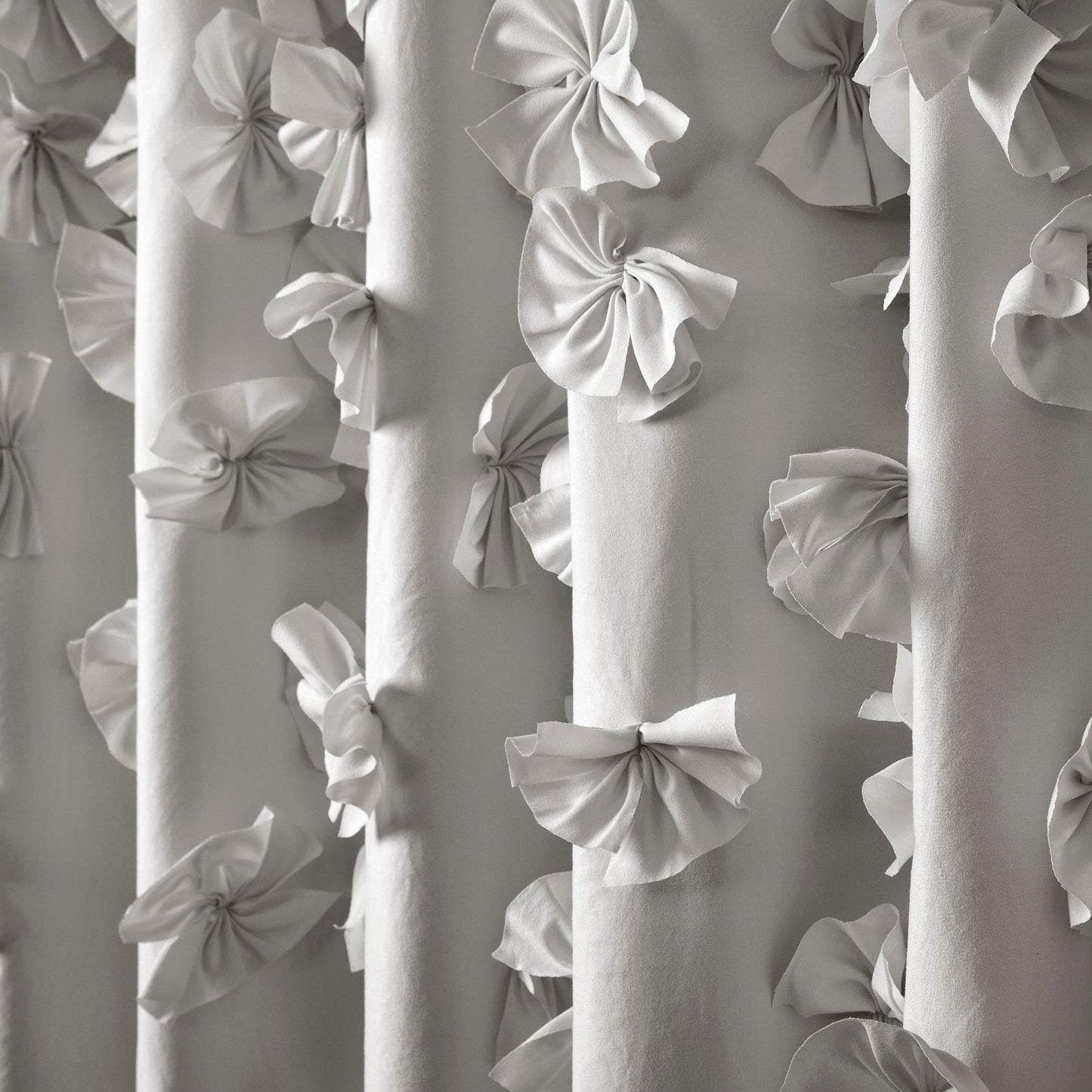 Silver Orchid Sterling Polyester Shower Curtain