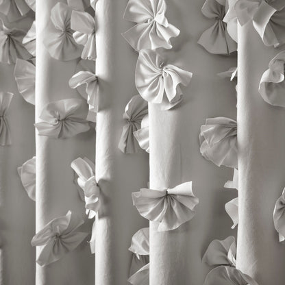 Silver Orchid Sterling Polyester Shower Curtain