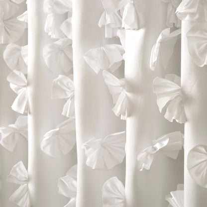 Silver Orchid Sterling Polyester Shower Curtain