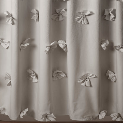Silver Orchid Sterling Polyester Shower Curtain