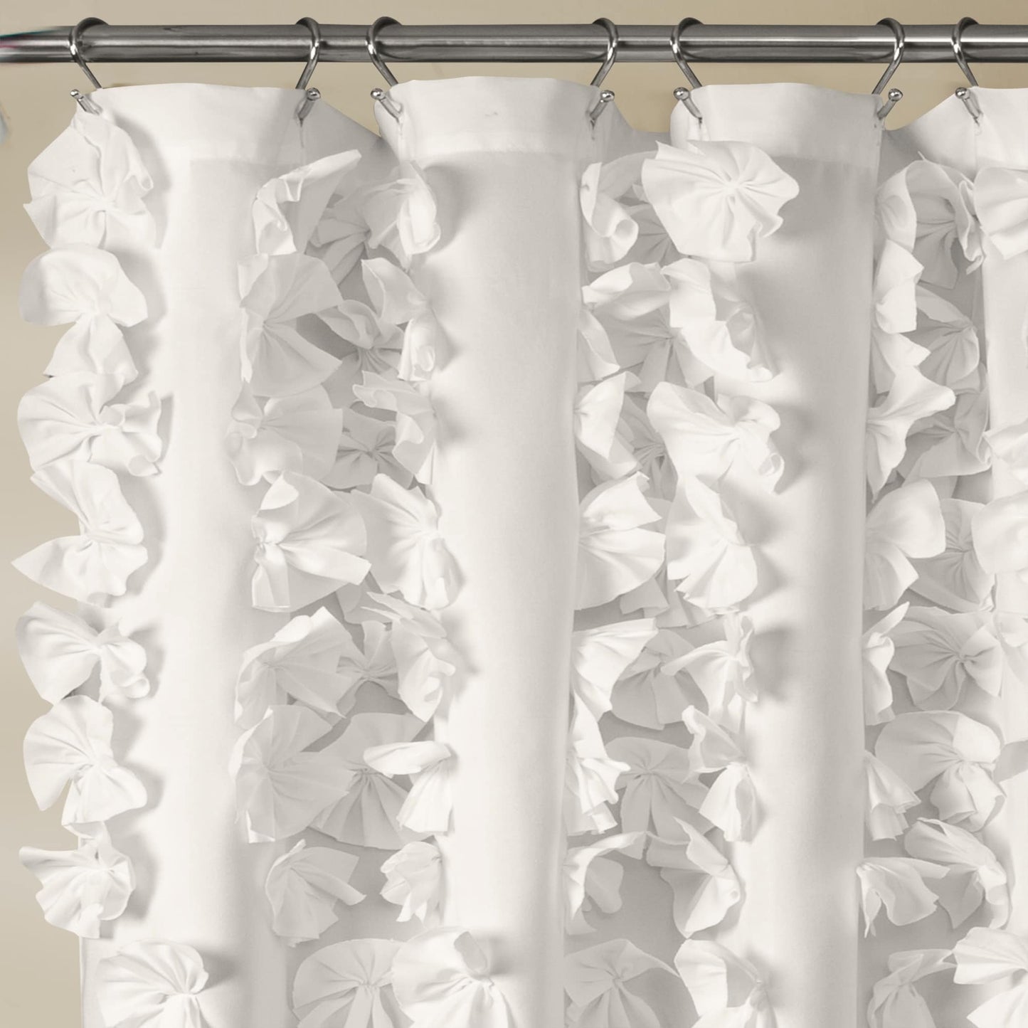 Silver Orchid Sterling Polyester Shower Curtain