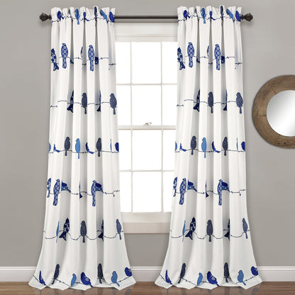 Lush Decor Rowley Birds Room Darkening Curtain Panel Pair