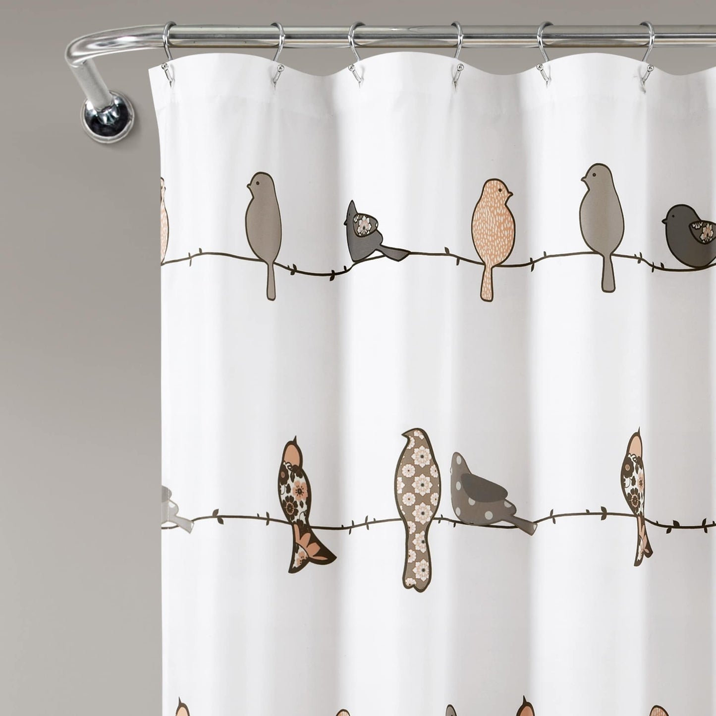 Lush Decor Rowley Birds Shower Curtain