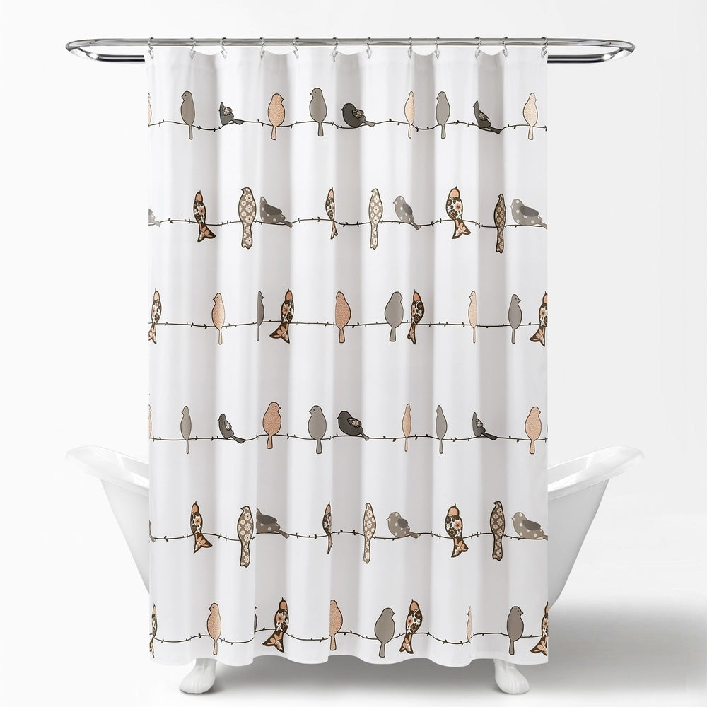 Lush Decor Rowley Birds Shower Curtain