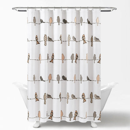 Lush Decor Rowley Birds Shower Curtain
