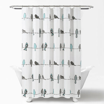 Lush Decor Rowley Birds Shower Curtain