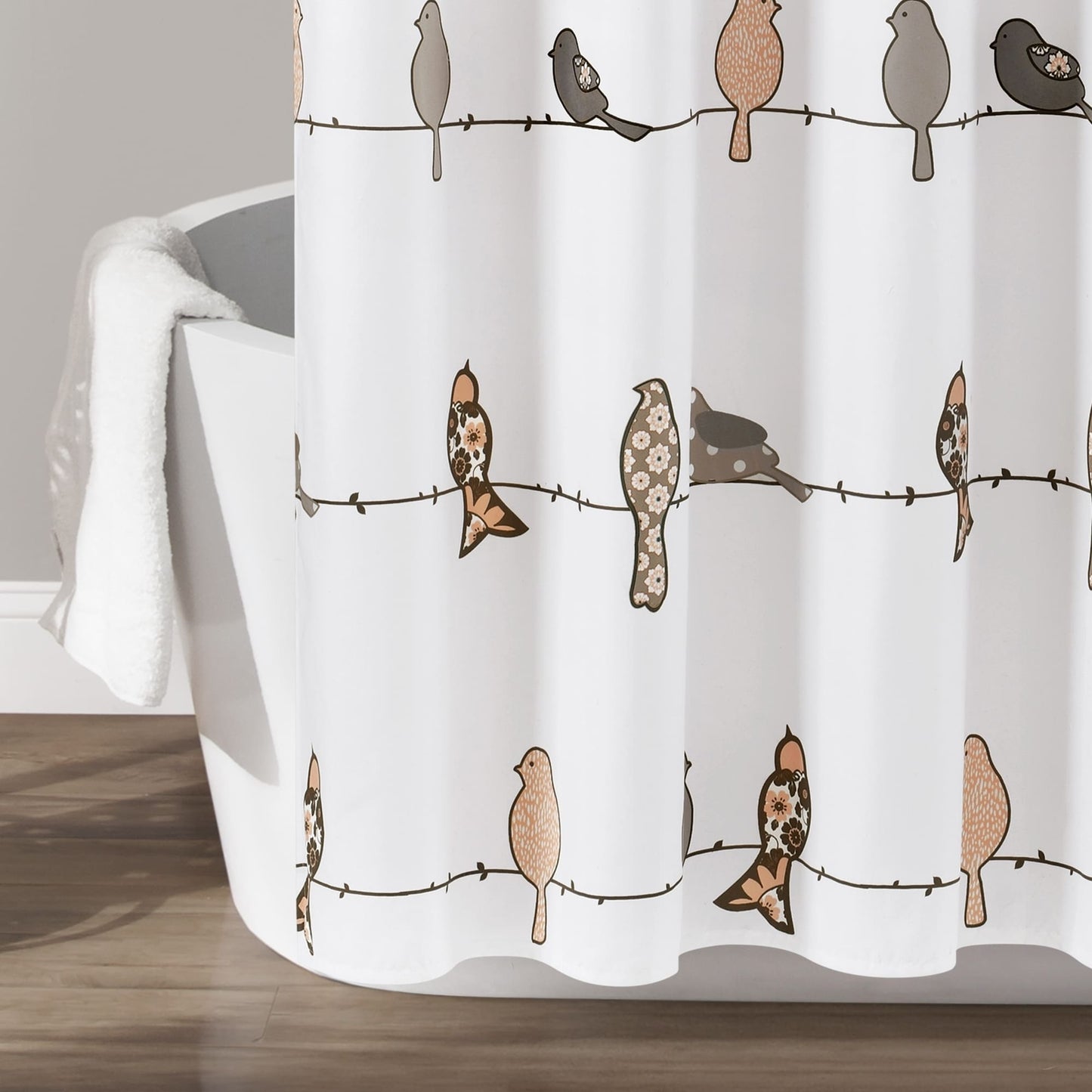 Lush Decor Rowley Birds Shower Curtain