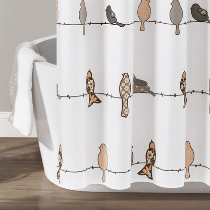 Lush Decor Rowley Birds Shower Curtain