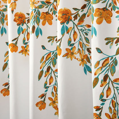 Porch & Den Elcaro Floral Pattern Shower Curtain