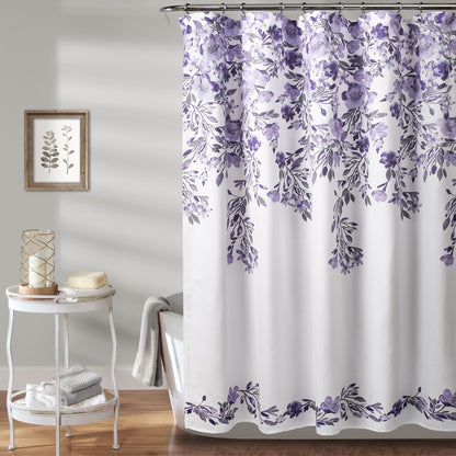 Porch & Den Elcaro Floral Pattern Shower Curtain