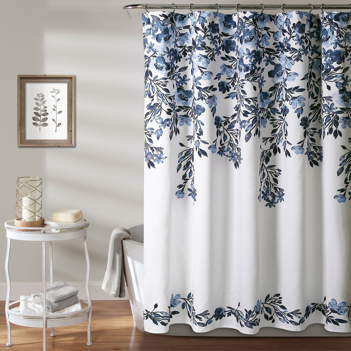Porch & Den Elcaro Floral Pattern Shower Curtain